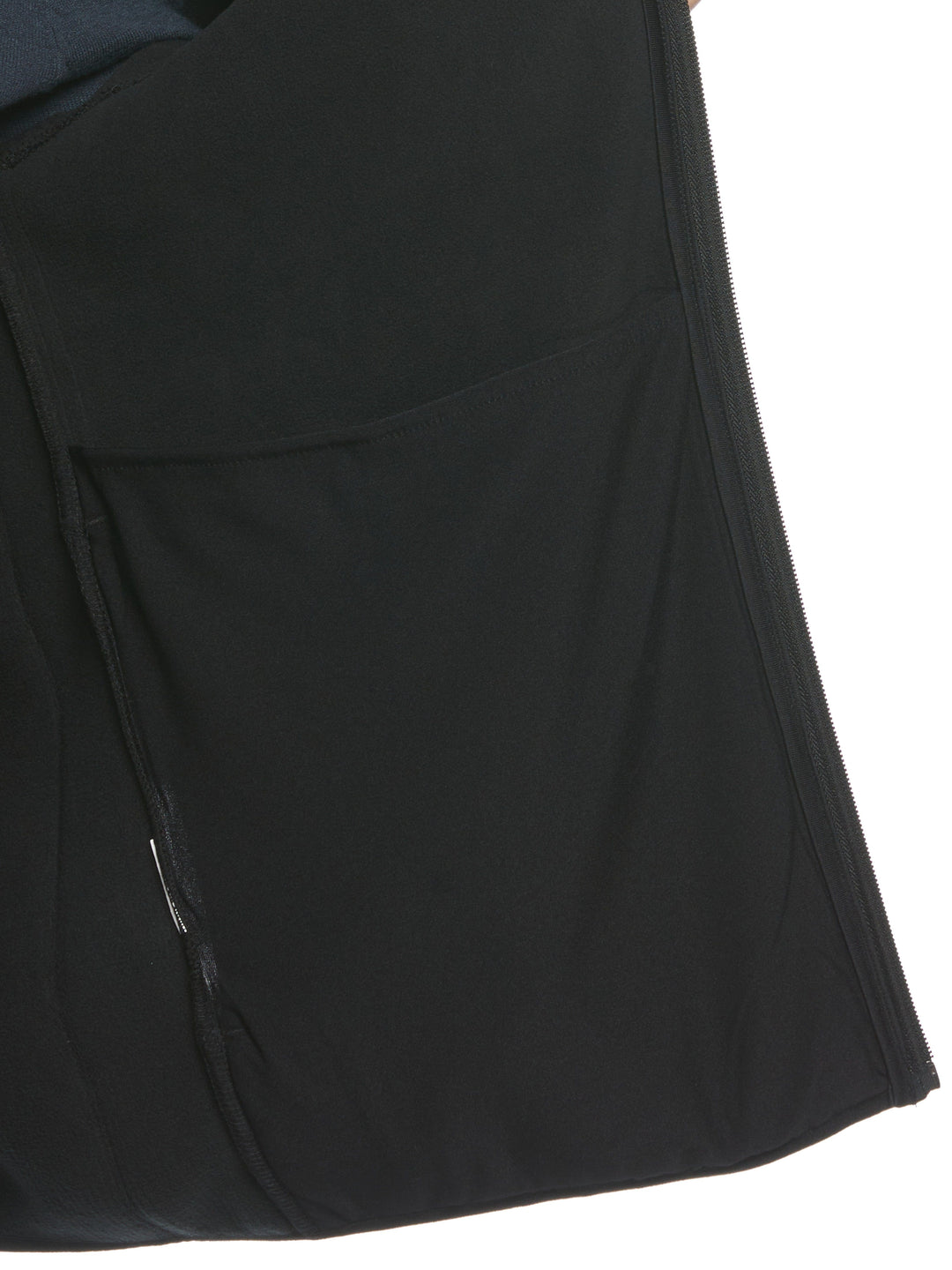 Solid Stretch Full-Zip Fleece Sweater (Black)