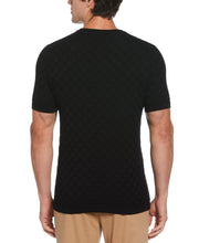 Square Pattern Crew Neck Sweater (Black) 