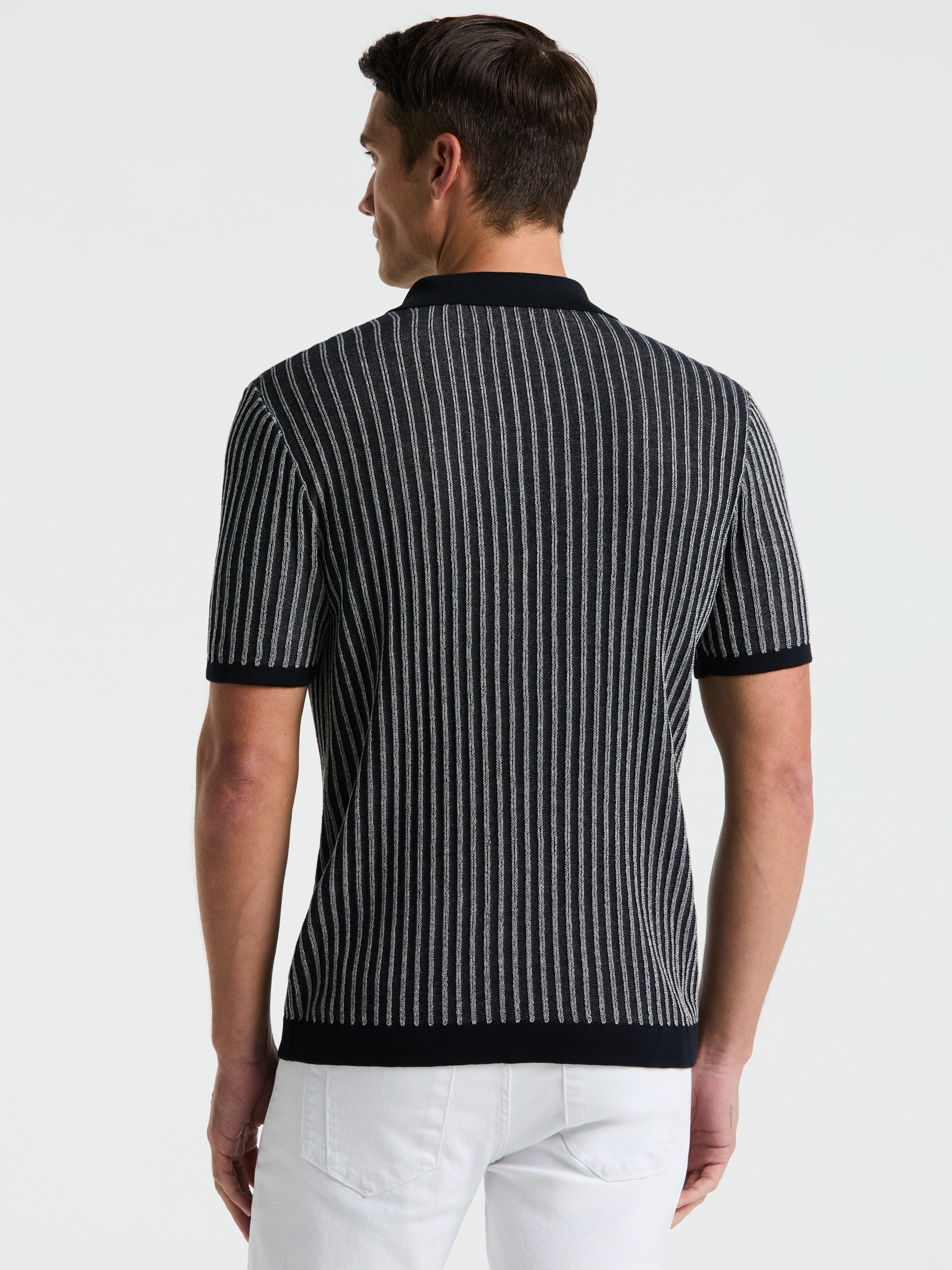 Striped Polo Sweater – Perry Ellis