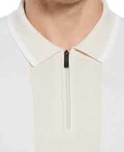 Rib Collar Stripe Polo Shirt (White Pepper) 