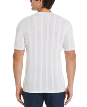 Tech Knit Striped Crew Neck Shirt (Bright White) 