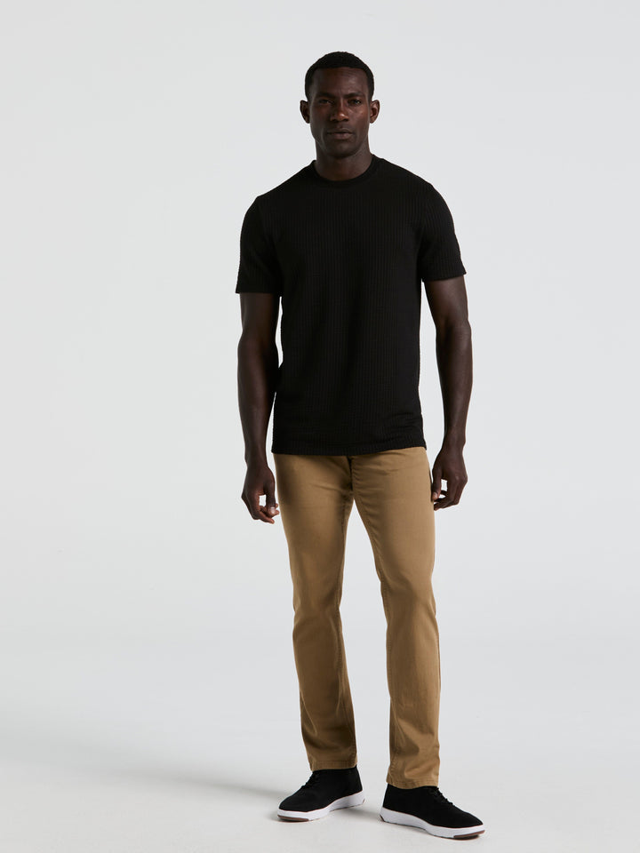 Textured Crew Tee (Black)