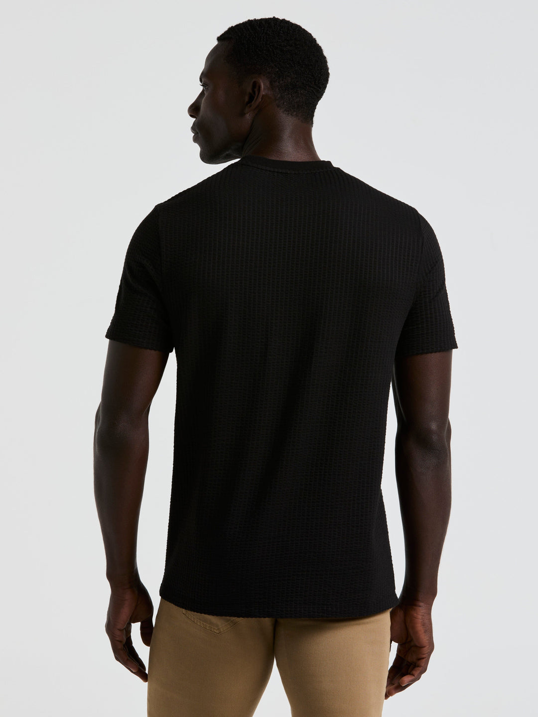 Textured Crew Tee (Black)