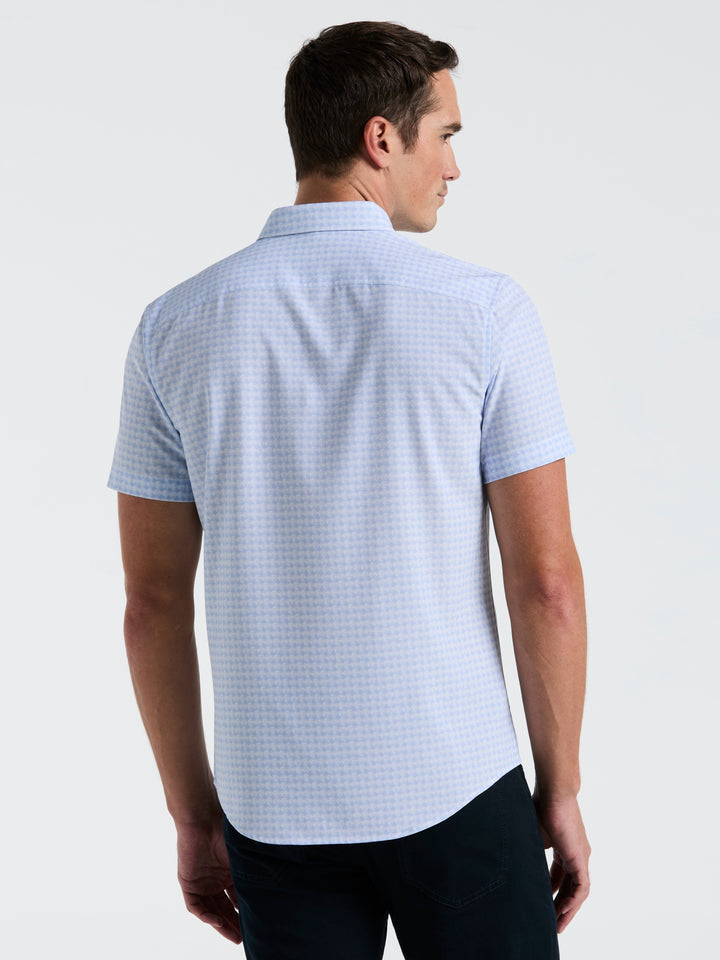 Textured Dot Slim Fit Shirt (Kentucky Blue)