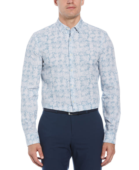 Slim Fit Total Stretch Abstract Floral Shirt (Citadel) 