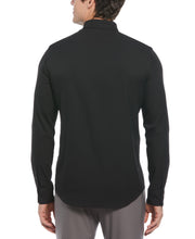 Men's Untucked Slim Fit Solid Stretch Shirt (Black) 