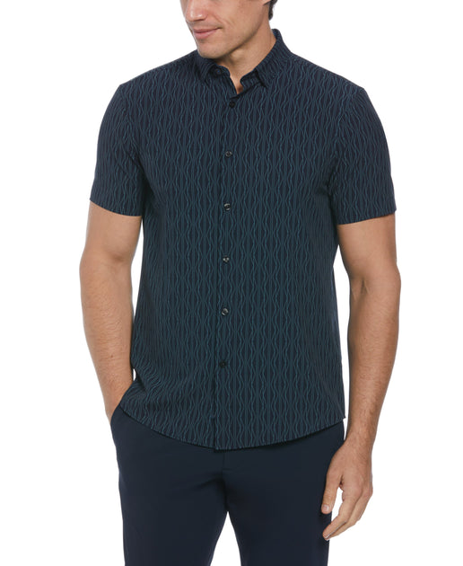 Total Stretch Geo Print Shirt | Perry Ellis
