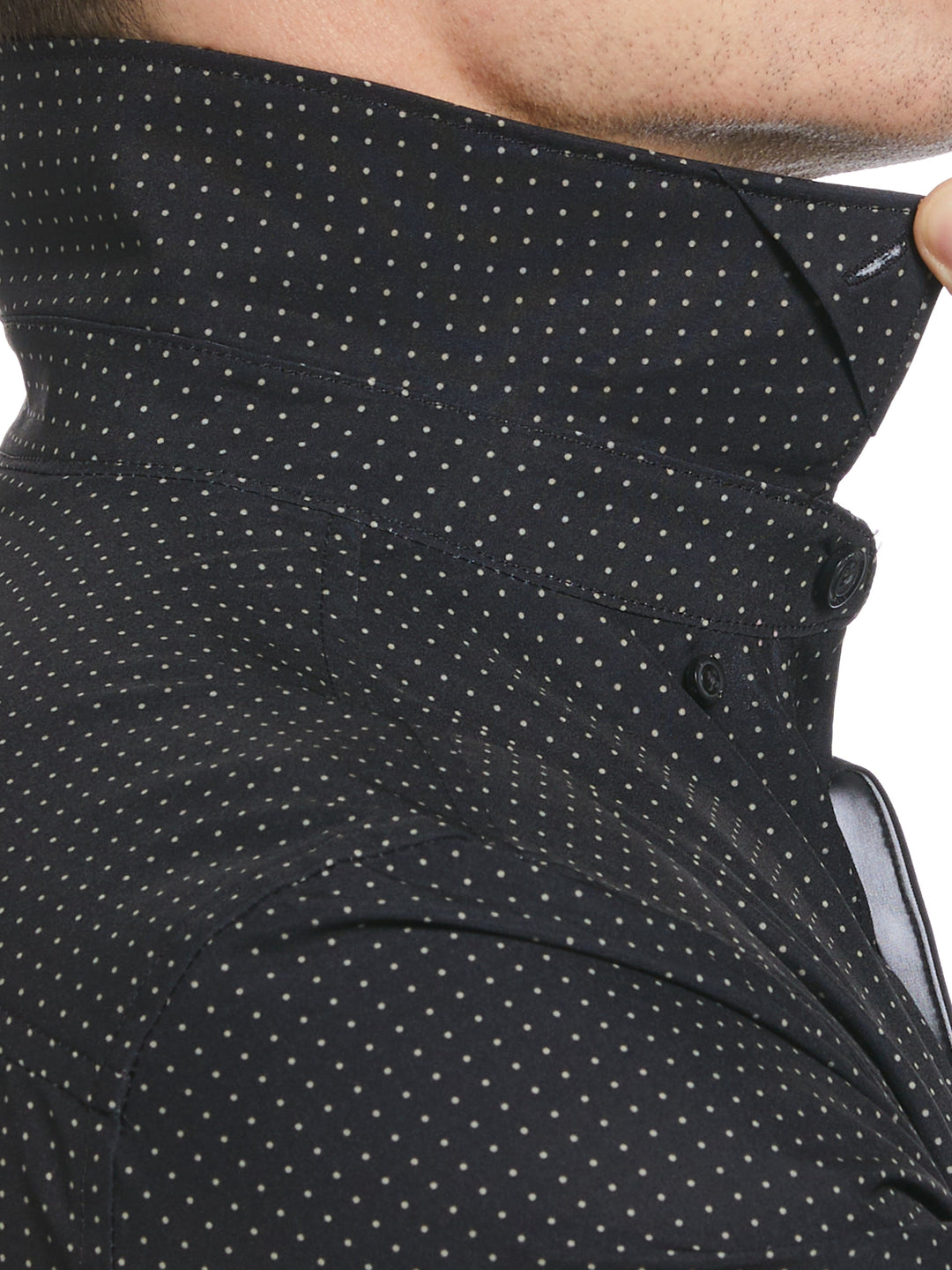 Total Stretch Big & Tall Dot Print Shirt (Abbey Stone)