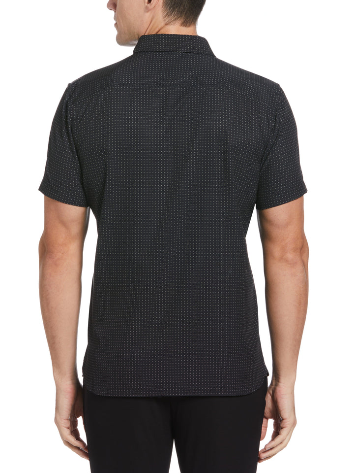 Total Stretch Big & Tall Dot Print Shirt (Abbey Stone)