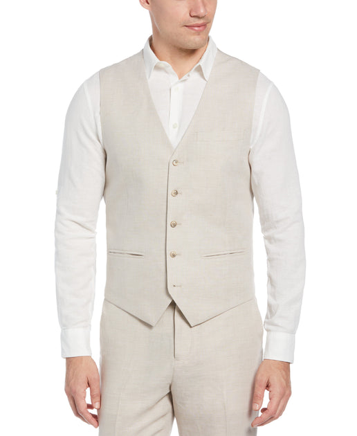 Mens Classic 5 Button Suit Vest in Khaki