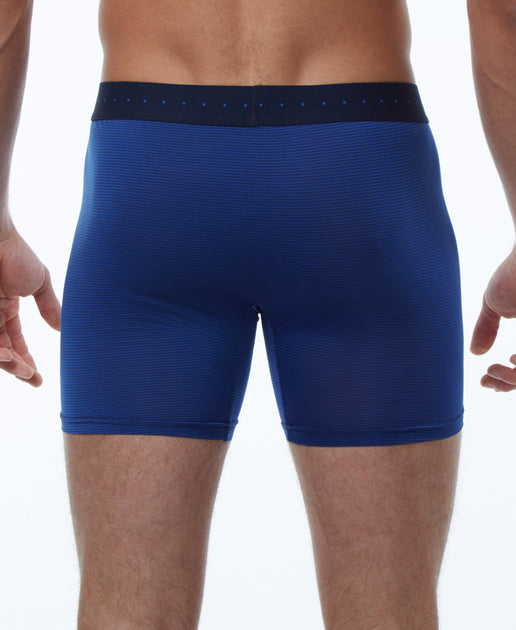 Boys Soft Stripe Boxer Brief | Smurf Blue