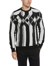 Placed Pattern Crew Neck Sweater (Black) 
