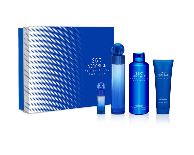 Perry Ellis 360 Very Blue Gift Set for Men Men's Fragrance