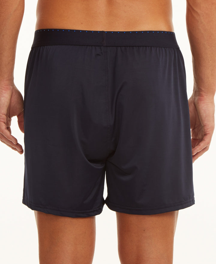 Solid Luxe Boxer Short Navy Perry Ellis