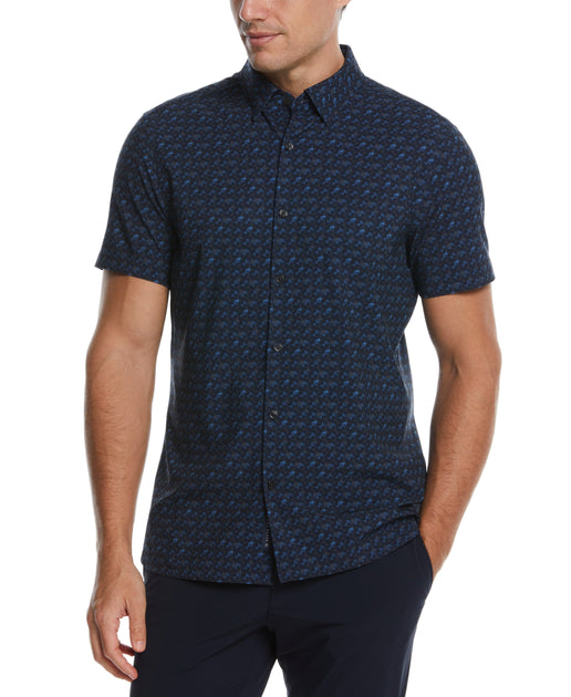 Total Stretch Geo Print Shirt Perry Ellis
