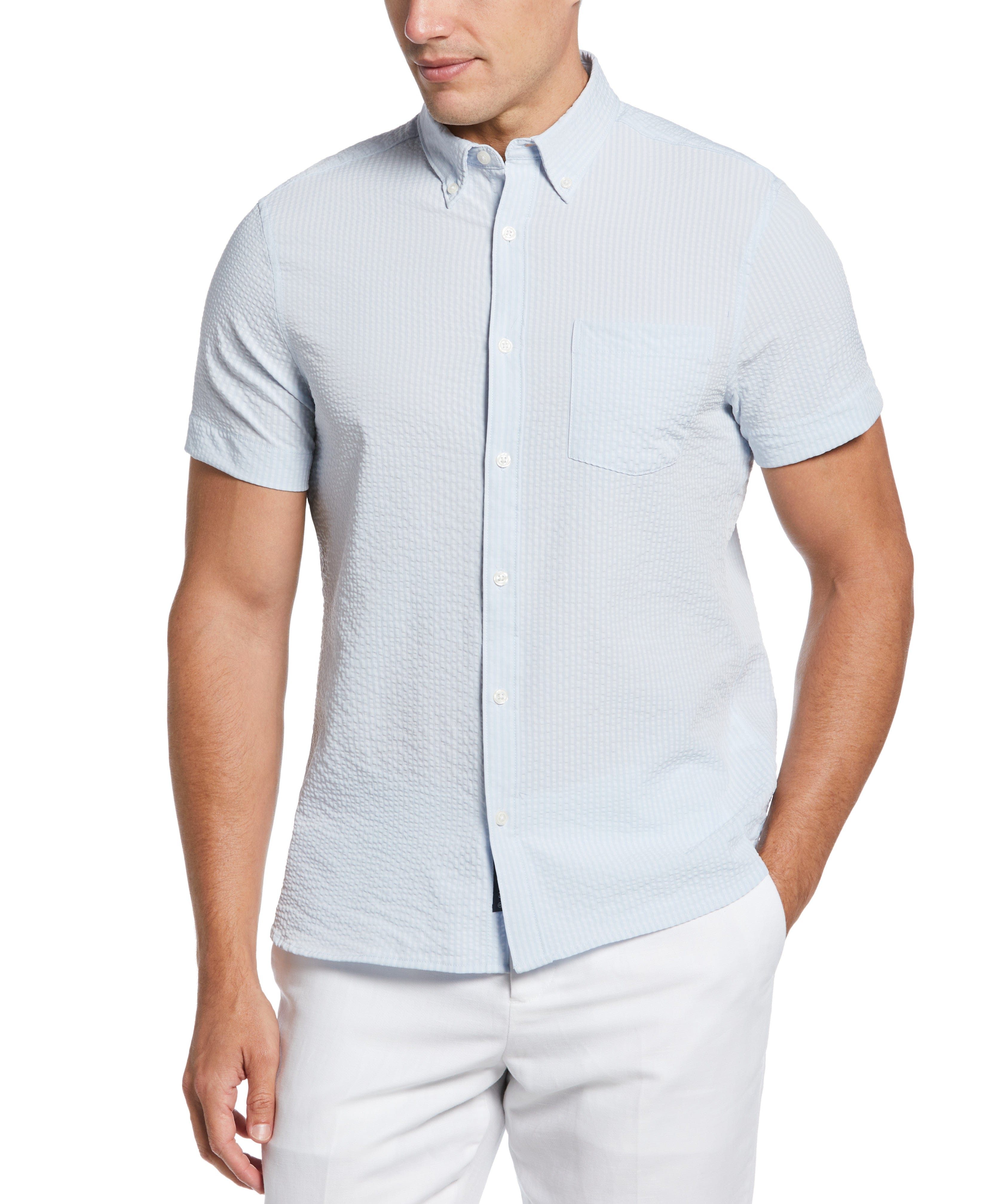 Total Stretch Seersucker Stretch Shirt – Perry Ellis