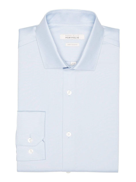 Very Slim Fit Solid Dress Shirt | Perry Ellis