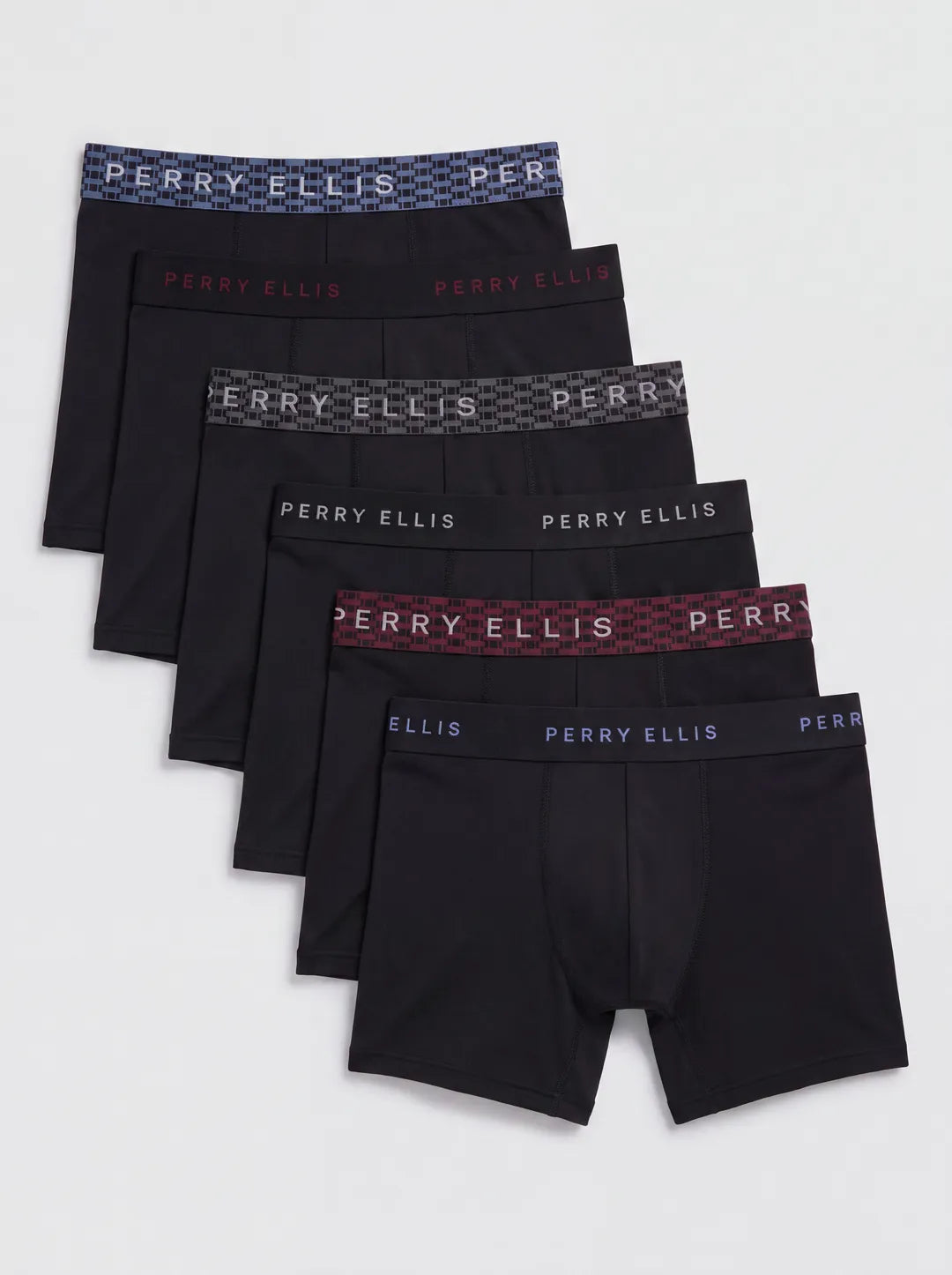 Boxer Brief 6-Pack Stacked Flat Lay Black