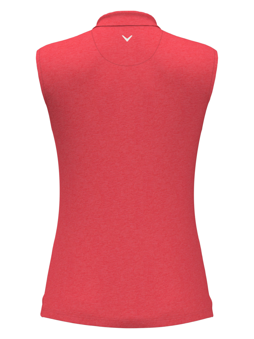 Quarter Zip Heather Sleeveless Golf Polo (Paradise Pink Htr) 