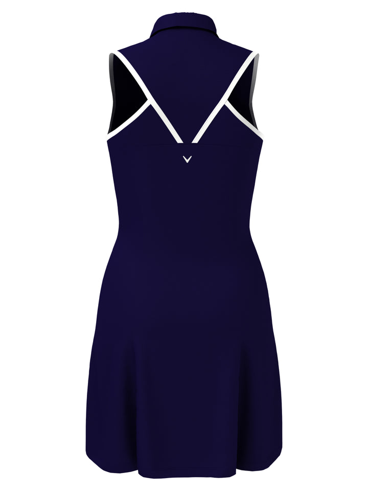 Racer Back Flounce Dress (Peacoat) 