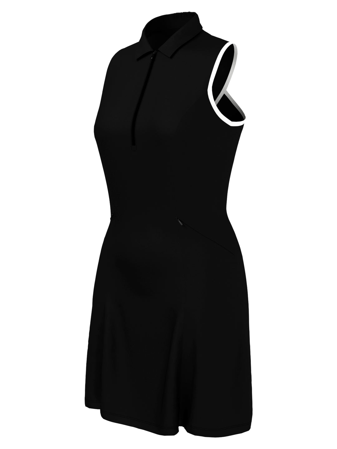 Racer Back Flounce Dress (Caviar) 
