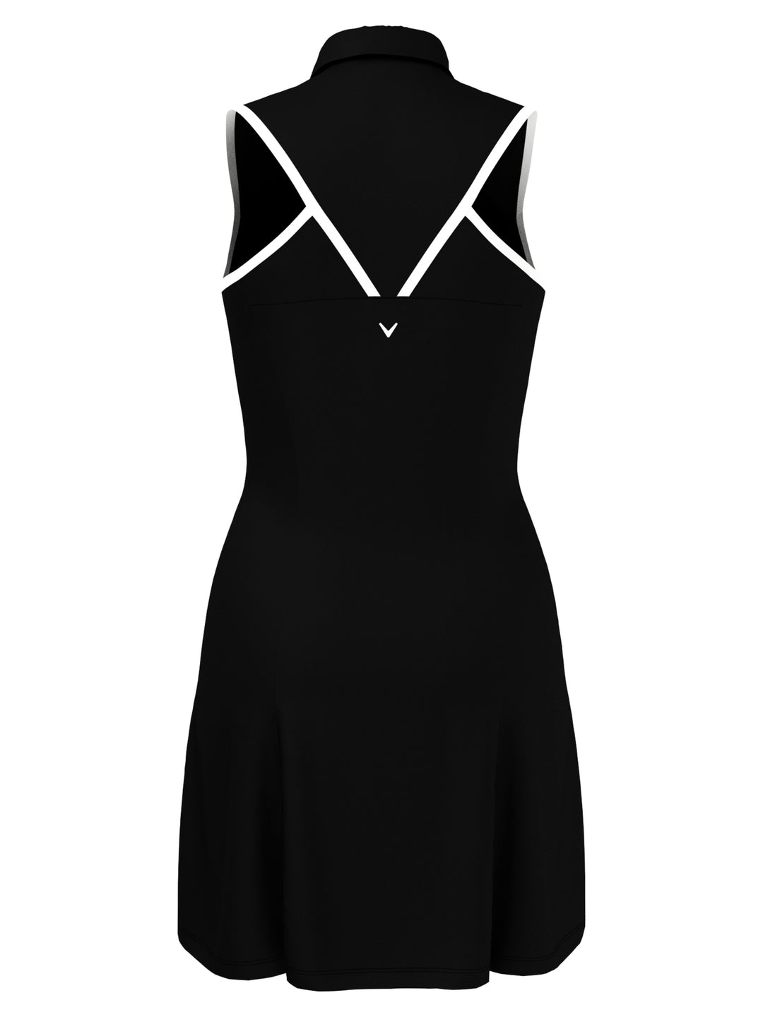 Racer Back Flounce Dress (Caviar) 
