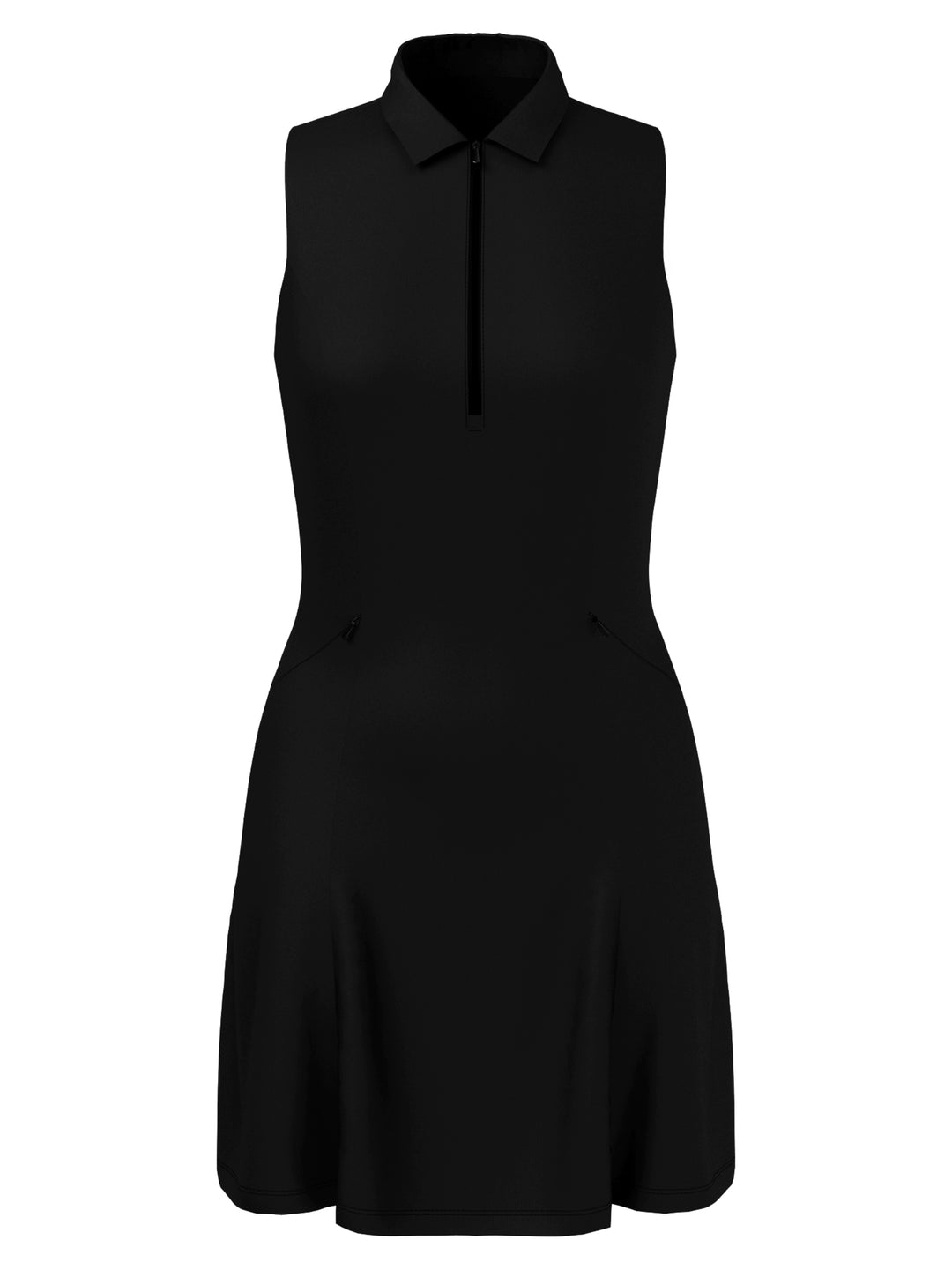 Racer Back Flounce Dress (Caviar) 