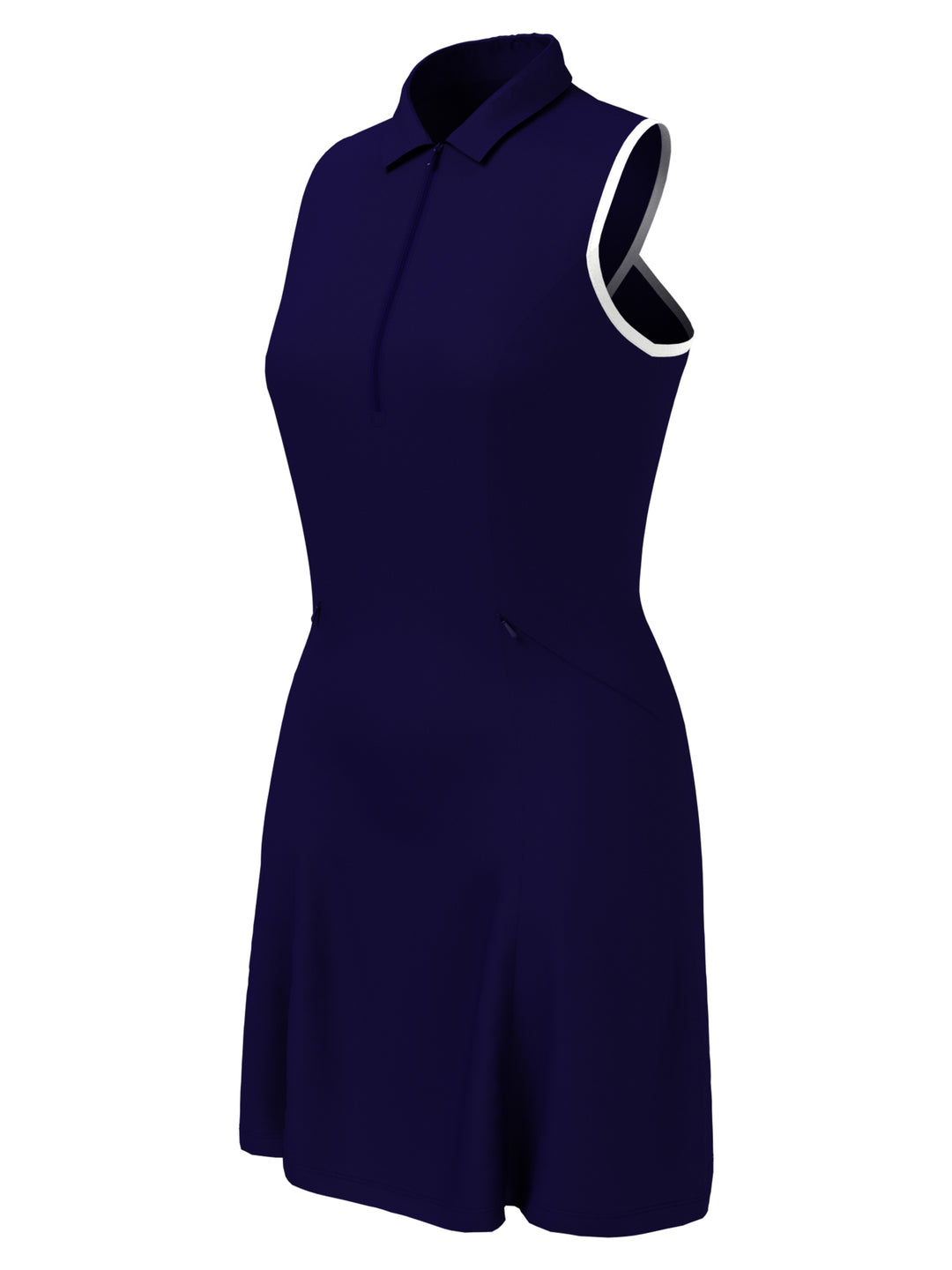 Racer Back Flounce Dress (Peacoat) 
