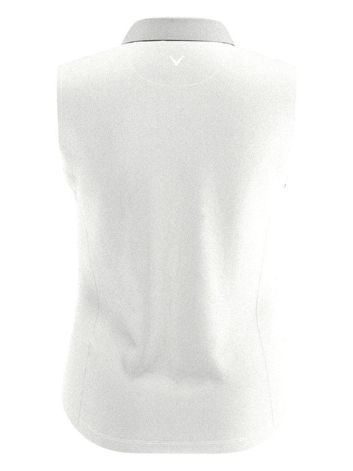 Sleeveless Women's Polo (Brilliant White) 