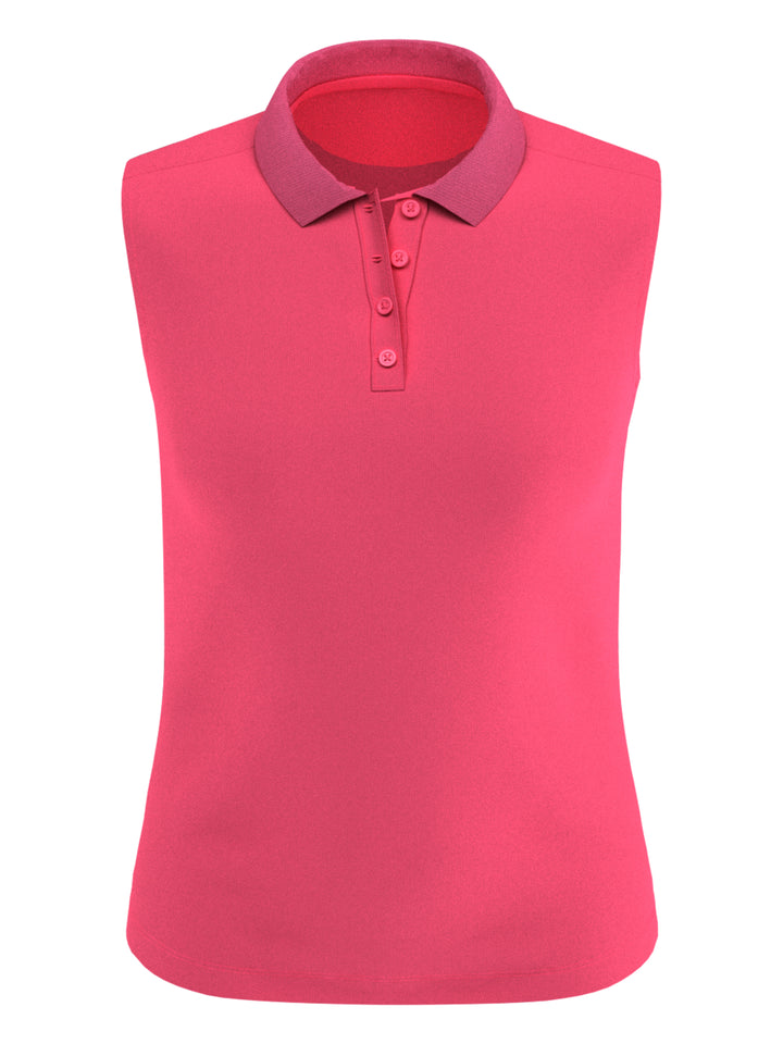 Sleeveless Women's Polo (Coral Paradise) 