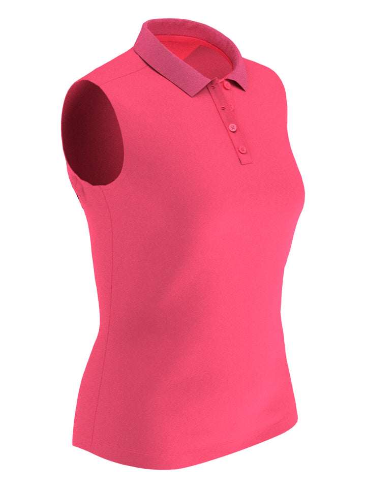 Sleeveless Women's Polo (Coral Paradise) 