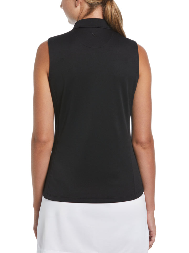 Sleeveless Women's Polo (Caviar) 