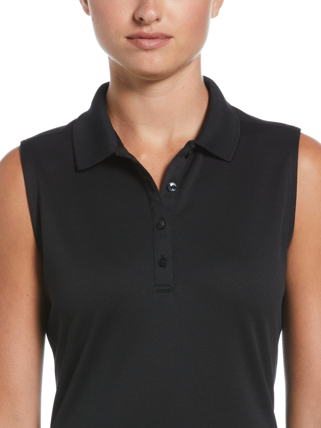 Sleeveless Women's Polo (Caviar) 