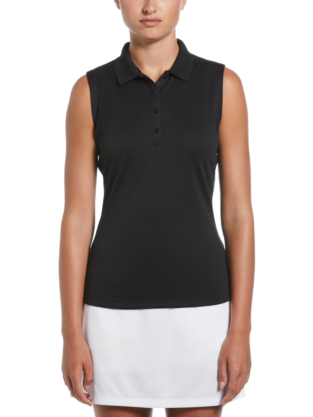 Sleeveless Women's Polo (Caviar) 