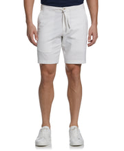 9" Linen Blend Cross Dye Short (Brilliant White) 