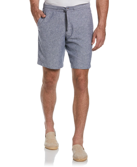 9" Linen Blend Cross Dye Short (Dress Blues) 