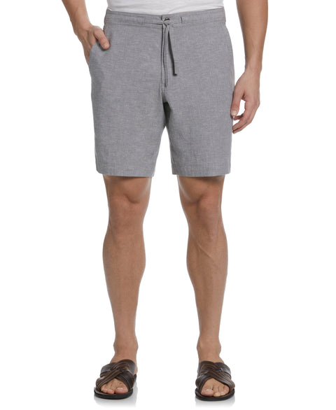 9" Linen Blend Cross Dye Short (Smoked Pearl) 
