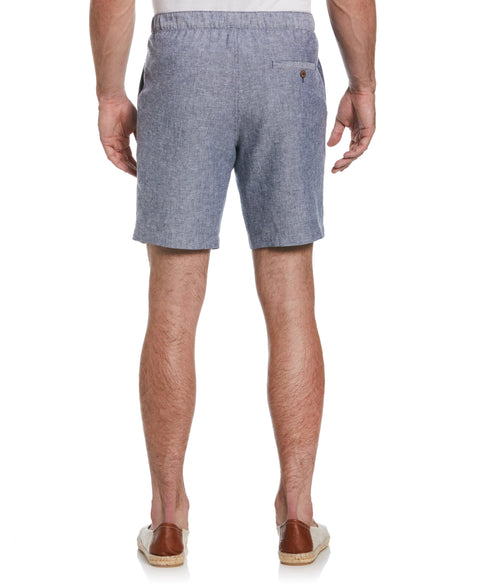 9" Linen Blend Cross Dye Short (Dress Blues) 