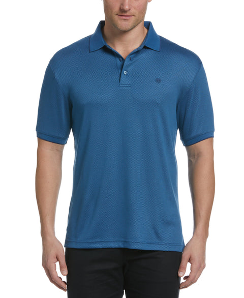 Diamond Jacquard Polo (Dark Blue) 