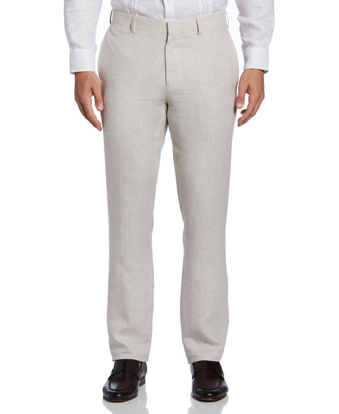 Flat Front Delave Linen Pant (Natural Linen) 