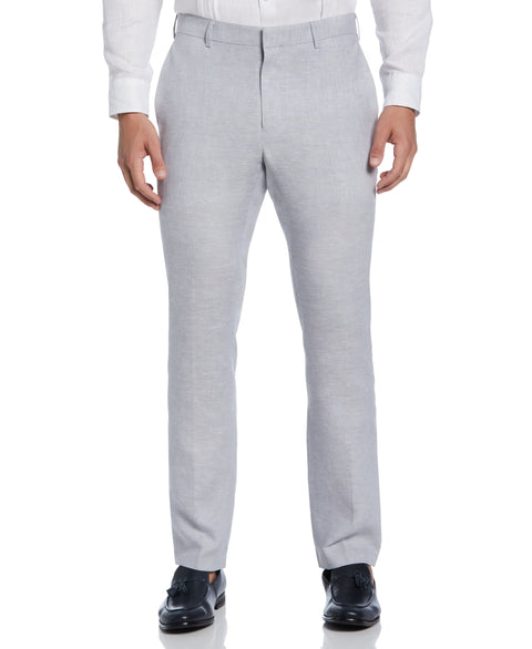 Flat Front Delave Linen Pant (Sleet) 