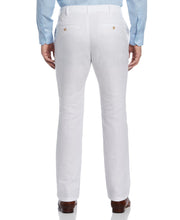 Flat Front Delave Linen Pant (Brilliant White) 