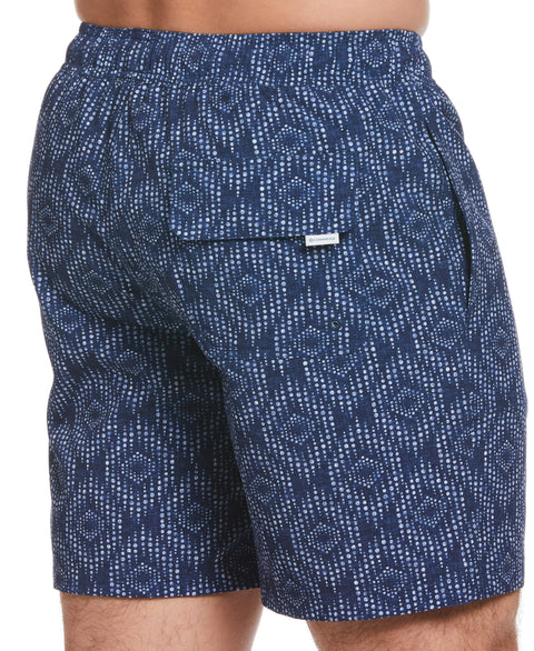 Geo Print 7" Swim Short (Dress Blues) 