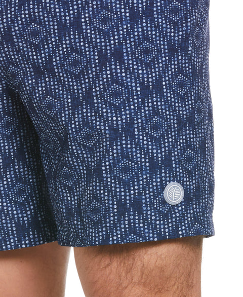 Geo Print 7" Swim Short (Dress Blues) 