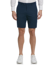 Linen-Blend Flat Front Short (Dress Blues) 