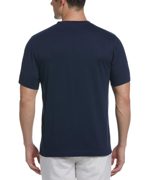 Solid Slub V-Neck Tee (Dress Blues) 