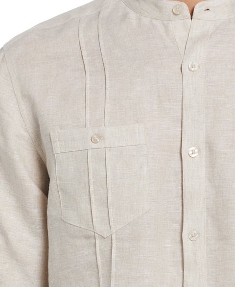 Two-Pocket Pintuck Popover Shirt (Natural Linen) 