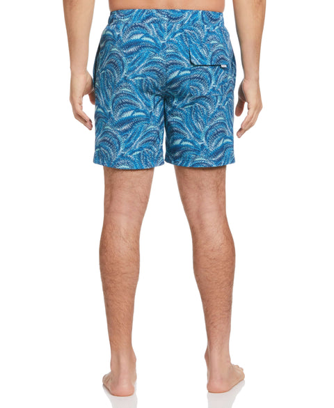 Wave Print 7" Swim Short (Mediterranian Blue) 