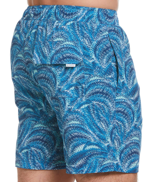 Wave Print 7" Swim Short (Mediterranian Blue) 