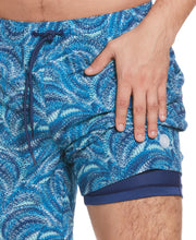 Wave Print 7" Swim Short (Mediterranian Blue) 